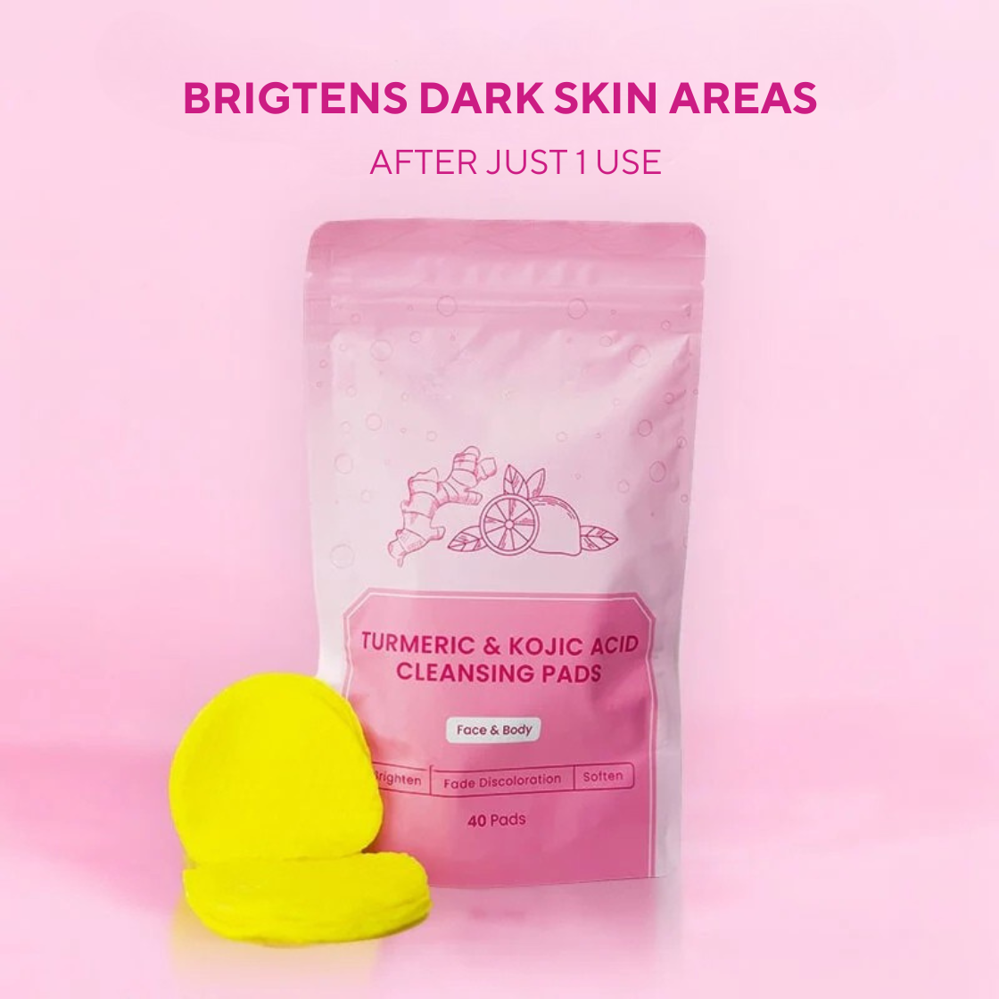 Silkeza Glow™ Turmeric & Kojic Acid Cleansing Pads